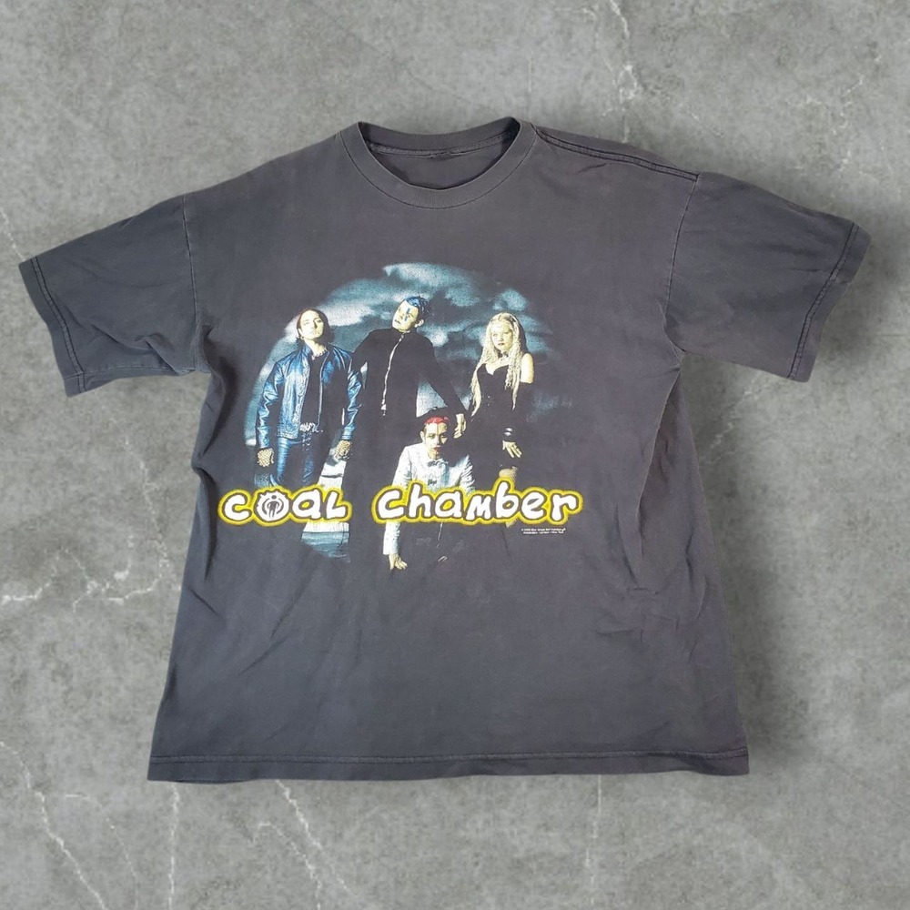 Vintage Coal Chamber Shirt Mens Large Black 2000 Nu Metal Blue Grape Rare Band